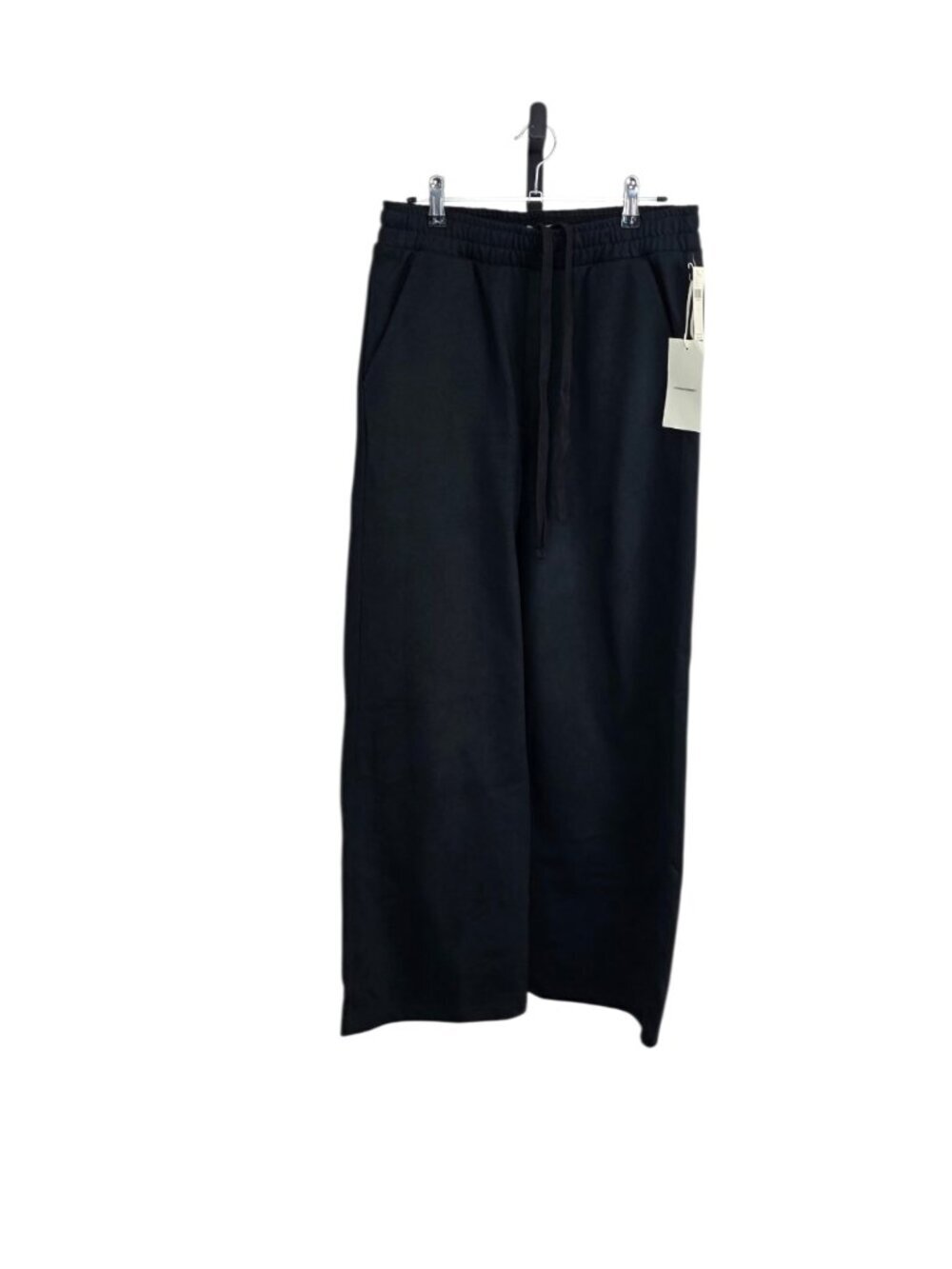 Citizens of Humanity Brynn Drawstring High-Rise Wide-Leg Pants, Sweats, Black, S